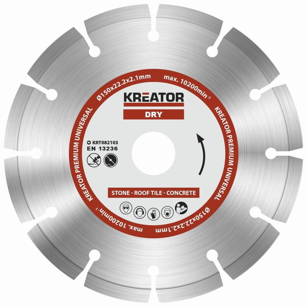 Kreator KRT082103 - Diamantový kotúč segmentový 150mm PREMIUM