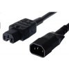 PREMIUMCORD Kabel napájecí 230V prodlužovací 2m (konektory IEC320 C14 - C15)