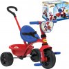 Smoby Spidey Be Fun Tricycle s vodiacou tyčou a voľnobehom