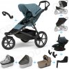 Set 10v1 Thule Urban Glide 3 Mid blue s magnetickou sponou + madlo + vanička Tinted Taupe + pláštenky a moskytiéry Thule + Autosedačka Thule Maple Darkest Blue s ISOFIX základňou Thule Alfi a adaptérm