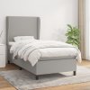 Box spring postel s matrací světle šedá 80 x 200 cm textil Šedá 3127757
