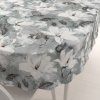 Biante Zamatový oválny obrus Tamara TMR-016 Designové kvetiny na sivozelenom 100x160 cm
