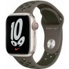 Apple Watch 41mm Midnight Olive Gray/Cargo Khaki Nike Sport Band - Regular ML873ZM/A