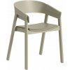 Muuto Cover Armchair kožená stone / tmavobéžová