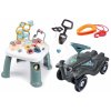 Set didaktický stolík Activity Table Little a ekologické odrážadlo Smoby s opierkou a chodítkom a vodítko na ťahanie