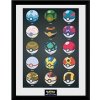 Zarámovaný plagát Pokemon Pokeballs (30x40)