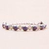 Nefertitis Tyrkys purpurový náramok striebro Ag 925 61330 NF44809 - 17,5 - 21 cm, 17,4 g