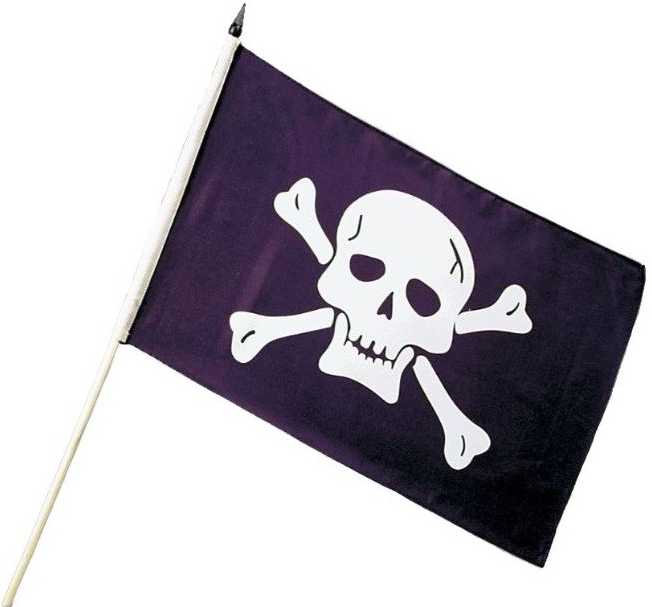 Pirátská vlajka 45 x 30 cm