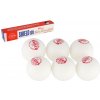 Stolnotenisové loptičky SHIELD – 6 ks, biele, 4 cm (v krabičke 24 × 4 cm)