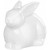 Dekorácia MagicHome, Zajačik, biely, porcelán, veľkonočný, 10,4x7,3x7,1 cm