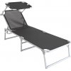 Rauman Záhradné ležadlo Spiro, čierna / sivá