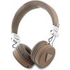 Guess PU Grained Triangle Logo ENC Bezdrátová Sluchátka Brown GUBH70PGTSPSW