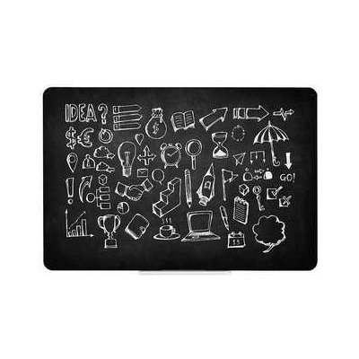 Qboard Čierna bezrámová magnetická tabuľa na kriedy - 117 x 87 cm