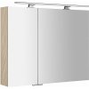 Sapho MIRRÓ galérka s LED osvetlením, 90x70x16cm, brest Bardini MC090-0013