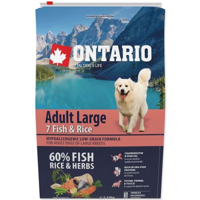 Ontario Adult Large 7 Fish & Rice 2,25 kg
