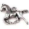 Prívesok kovový kôň 15x18 mm - 5 ks 1 platina s patinou