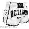 Muay Thai trenky - Octagon - biela/čierna