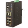 Planet IGS-5225-4P2S priemyselný L3 switch, 4x1Gb, 2x1Gb SFP, 4x PoE 802.3at 144W, dual 48-56VDC, -40~75, IP40