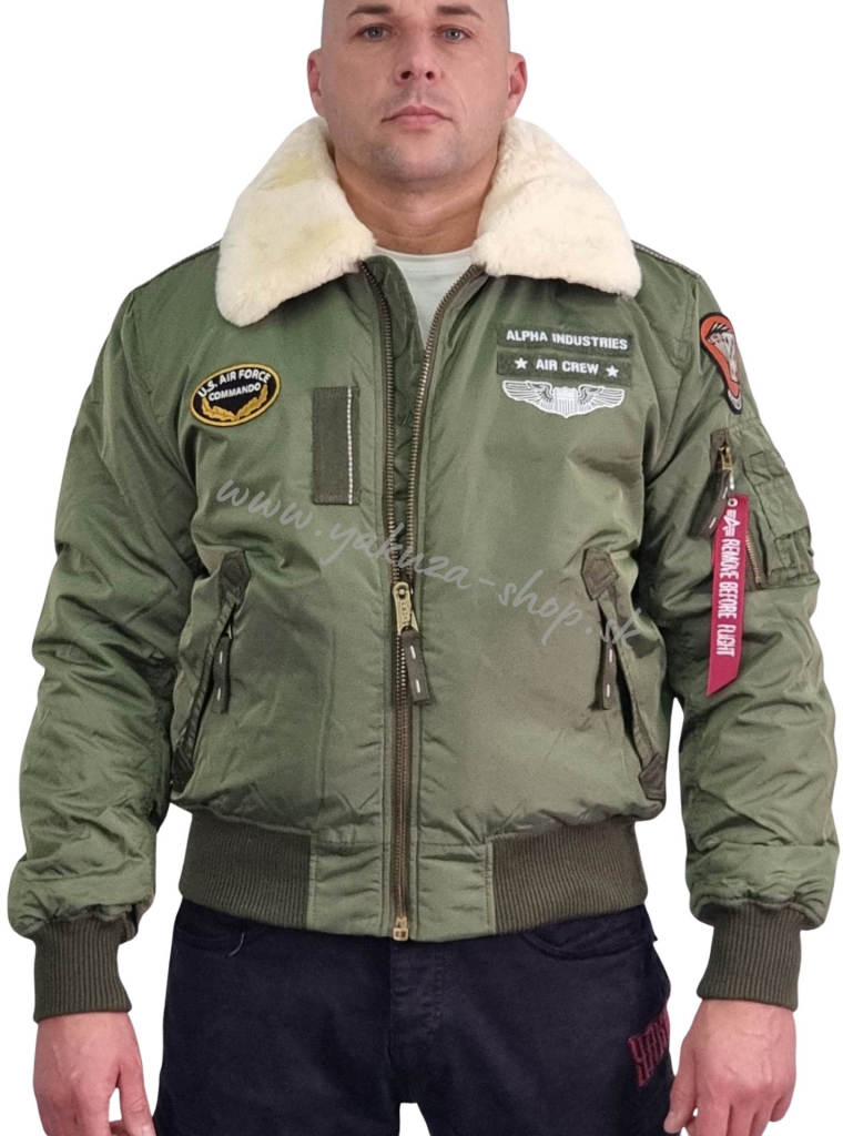 Alpha Industries INJECTOR III AIR FORCE zimná bunda sage green zelená