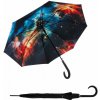 Doppler Modern Art Long AC Nebula deštník holový vystřelovací vícebarevný