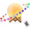 Lampa 3D Moon 14 cm, 12 farieb