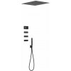 Tres Shower Technology sprchová súprava podomietková s termostatom s dažďovou sprchou čierna 092.884.04NM
