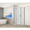 GELCO TRINITY BLACK štvrťkruhový kút 900x900 pravý, matné sklo, GT6590MR-B GT6590MR-B