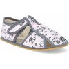 Barefoot papučky Baby bare - s prierezmi pink cat ružové