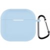 AppleKing ochranný silikónový obal s karabínou pre AirPods 4 - modrý - možnosť vrátiť tovar ZADARMO do 30tich dní