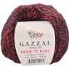 Pletacia priadza Gazzal ROCK 'N' ROLL 13950 čierna červená