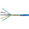 Kábel U/UTP Cat.6 4x2xAWG24 300 MHz, PVC modrý, Eca, 305m