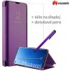 Otváracie Púzdro Luxria Clear View pre Huawei - Fialové pre Huawei: Nova 9