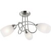 Globo 63170-3 prisadené stropné svietidlo Mitis 3x40W | E14 - matný nikel, imitácia popraskaného skla