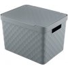Heidrun Plastový košík s vekom 36x27x23cm