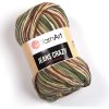 Yarn Art Jeans Crazy 7203 zelená a hnědá