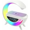 GGV Multifunkčná RGB Múdra LED nočná lampa s 15W QI nabíjačkou a Bluetooth reproduktorom