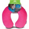 WORLDPACK TRAVEL PILLOW cestovný vankúš z pamäťovej peny - ružový