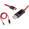 Solex Kábel USBA-USBC 1m 2,4A LX8578 V+Ampermeter