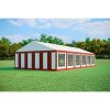 Záhradný Party stan 6x12m - PVC PREMIUM Ohňovzdorný farba Červenobiela