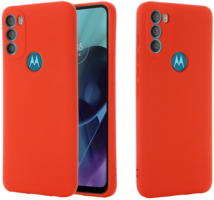 PROTEMIO 44285 RUBBER Ochranný kryt Motorola Moto G71 5G červený