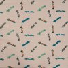 Strima Cotton/EA Jersey Print, Vintage Race Cars, Sand