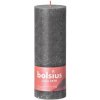 Bolsius sviečka valec Rustic Shine Stormy Grey šedá 68x190mm