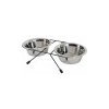 Miska nerez stojan+2 misky pes STEEL 0,35l Zolux