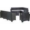 Nero VII 9-miestna rohová súprava záhradného nábytku grafitová