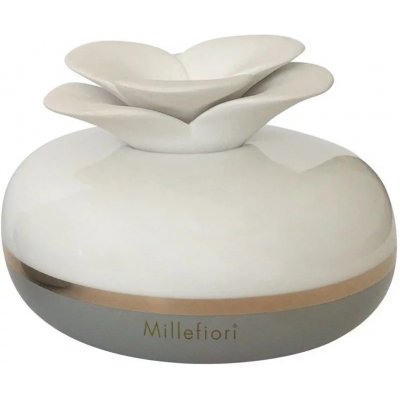 Millefiori Milano Keramický difuzér Air Design Kvetina sivá