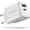 AXAGON ACU-PQ20W nabíječka do sítě 20W, 2x port (USB-A + USB-C), PD3.0/PPS/QC4+/AFC/Apple, bílá