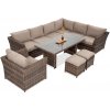 Focus Garden Focus MONIZ DINING PLUS 4+1 záhradná sedacia súprava, hnedá 002539, NOVINKA