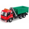 Bburago - Municipal Vehicle, Nákladné vozidlo hákový nosič kontajnerov so žeriavom.