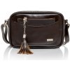 Dámska kožená tmavohnedá kabelka SABRINA