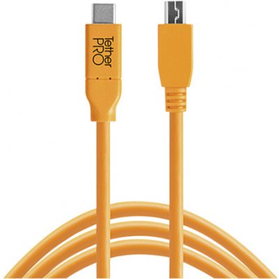 Tether Tools CUC2415-ORG USB-C to 2.0 Mini B, 5-Pin, 4,6m, oranžový